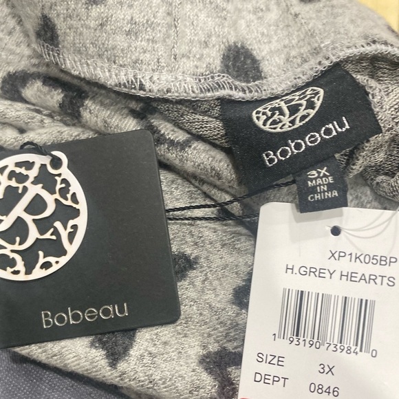 NEW BOBEAU Plus Size Brushed Lounge Slim Fitting Joggers In Leopard Print 3X - Picture 2 of 7